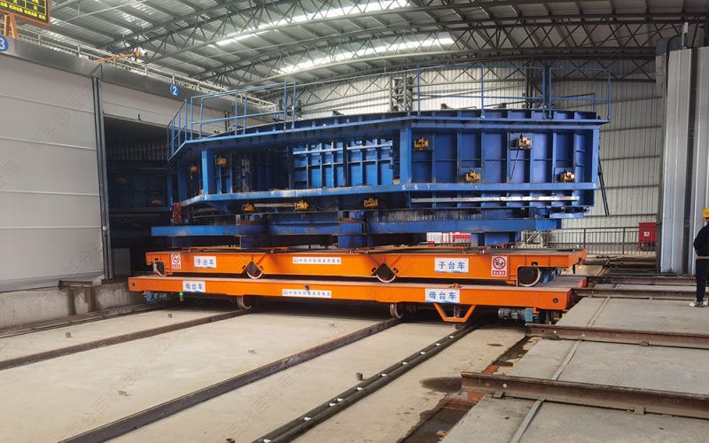 噴涂線常用的有軌轉(zhuǎn)運(yùn)地平車(chē)方案